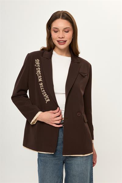 Nakışlı Poliviskon Ceket