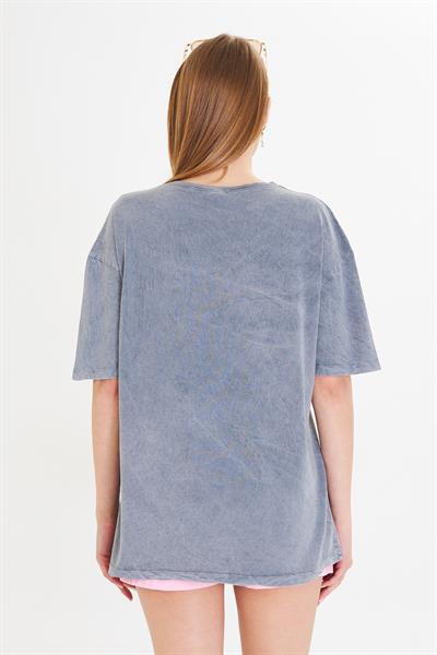 Cherry Bomb Yıkamalı T-Shirt