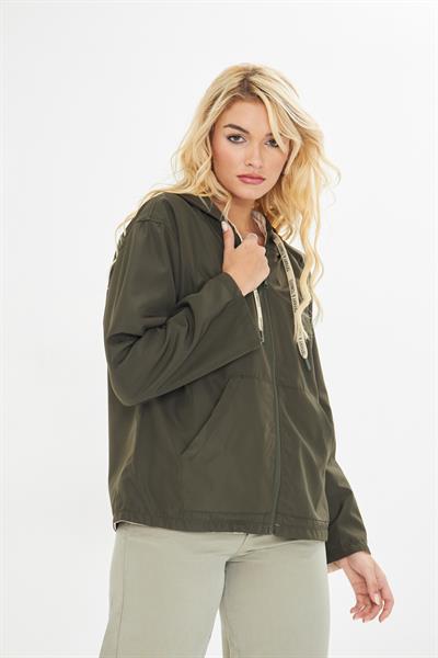 Çift Taraflı Suya Dayanıklı Kapüşonlu Mont 