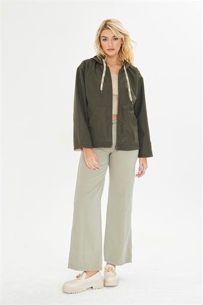 Çift Taraflı Suya Dayanıklı Kapüşonlu Mont 