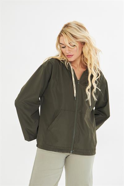 Çift Taraflı Suya Dayanıklı Kapüşonlu Mont 