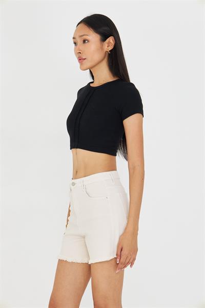 Çizgi Detaylı Kaşkorse Crop