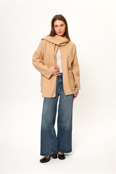 Şal Yaka Kaşe Kimono