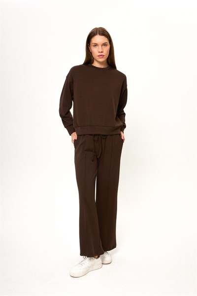 Çımalı Bağlamalı Modal Pantolon