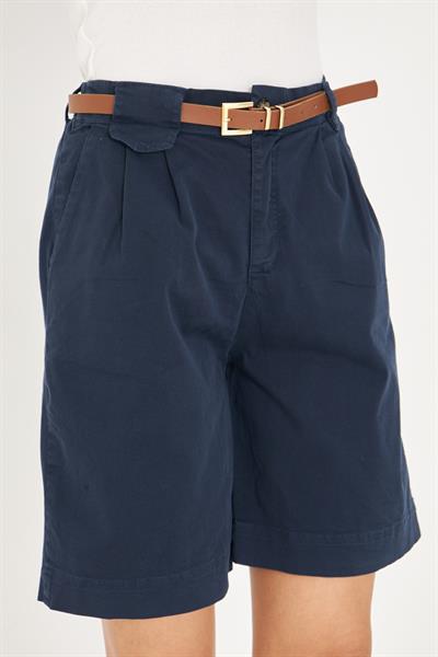 Kemerli Bermuda Şort