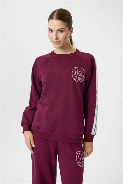 Brode Şeritli Sweatshirt