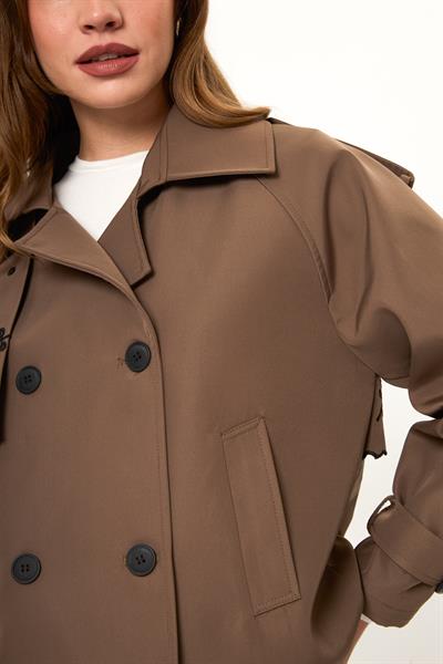 Nakışlıi Kısa Trençkot