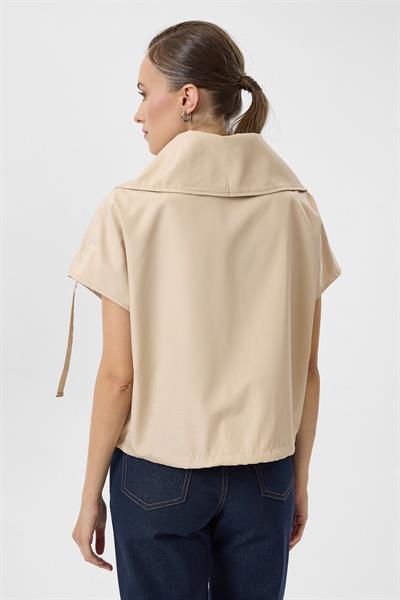 Omuzu Bağcık Detaylı Yelek