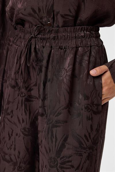 Desenli Saten Pantolon