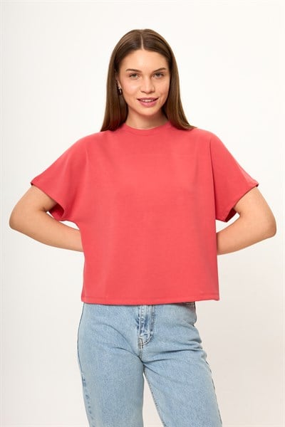 Düşük Omuz Modal Tişört