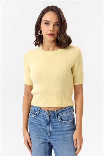 Kısa Kollu Crop Triko