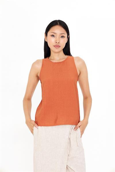 Damla Detaylı Keten Görünümlü Bluz