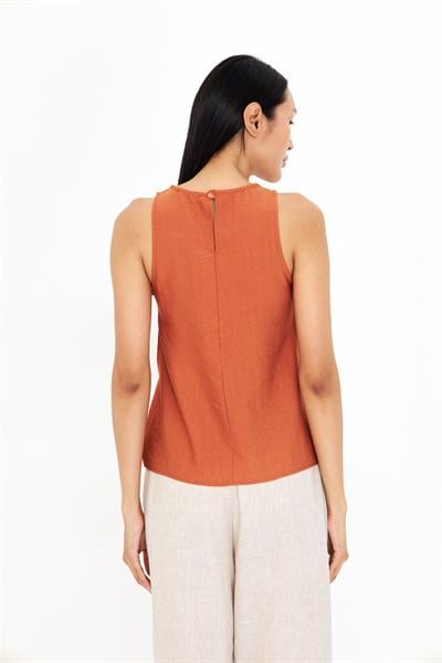 Damla Detaylı Keten Görünümlü Bluz