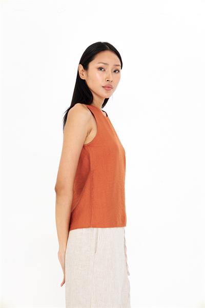 Damla Detaylı Keten Görünümlü Bluz