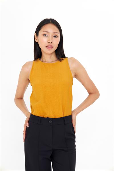 Damla Detaylı Keten Görünümlü Bluz