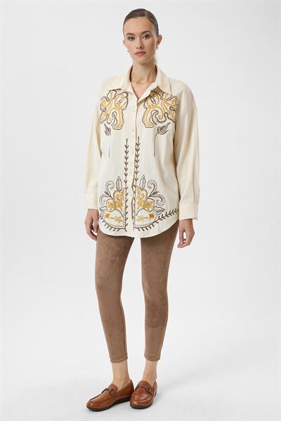Lale Nakışlı Gömlek