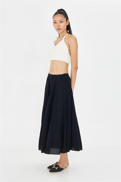 Parçalı İnce Midi Etek