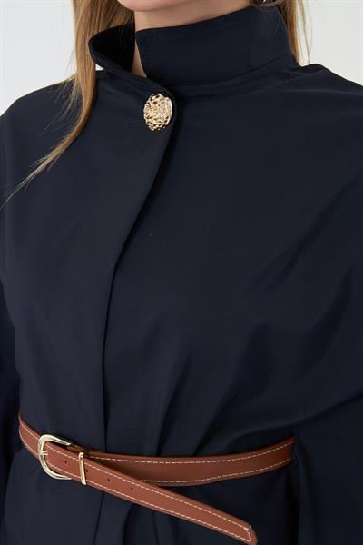 Deri Kemerli Suya Dayanıklı Panço 