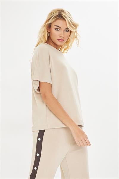 Düşük Omuz Modal T-Shirt