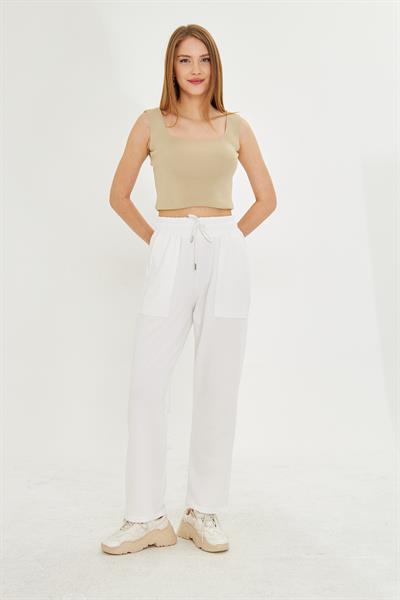 Düz Kesim İki İplik Eşofman Altı 