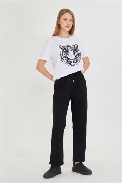 Düz Kesim İki İplik Eşofman Altı 