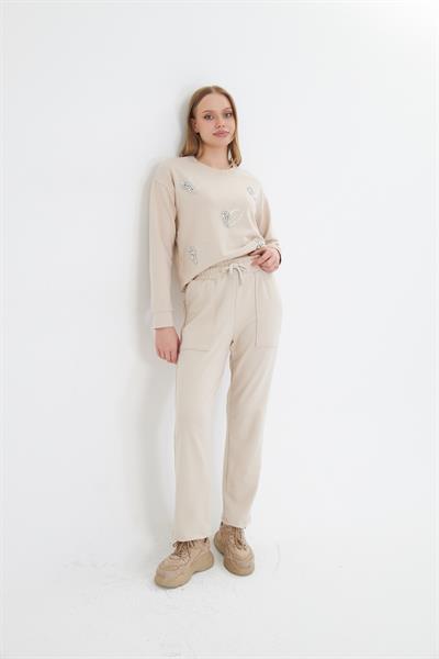 Düz Kesim İki İplik Eşofman Altı 