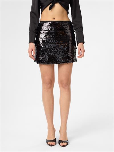 Pul Payetli Kısa Etek