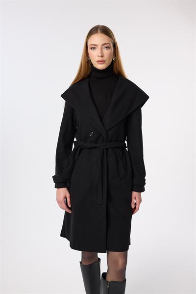 Kapüşonlu Kaşe Kaban