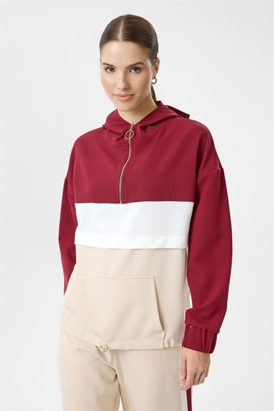 Üç Renkli Fermuarlı Atlas Sweatshirt