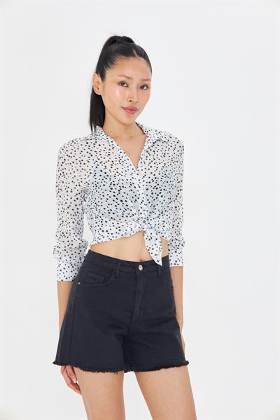 Puantiye Desenli Gömlek