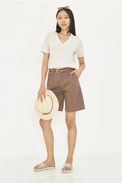 Kemerli Bermuda Şort