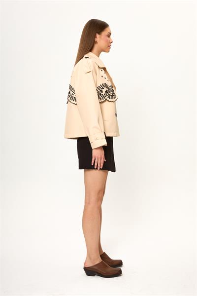 Nakışlıi Kısa Trençkot