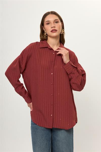 Çizgili Pullu Gömlek