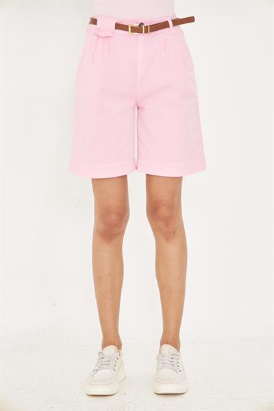 Kemerli Bermuda Şort