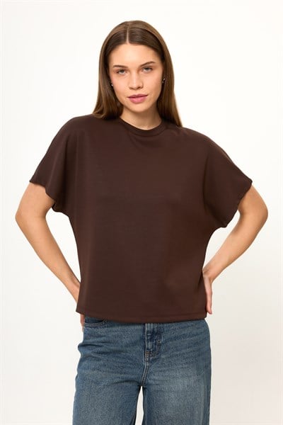 Düşük Omuz Modal Tişört