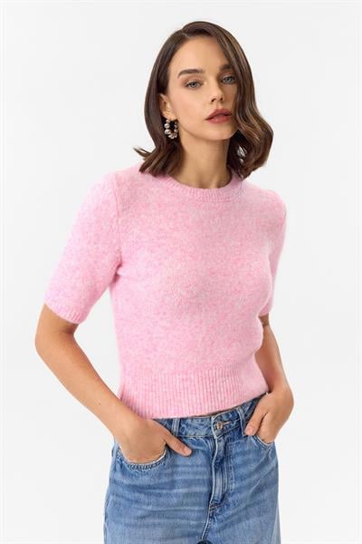 Kısa Kollu Crop Triko