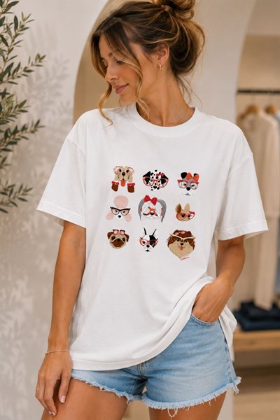 Köpek Baskılı Tişört