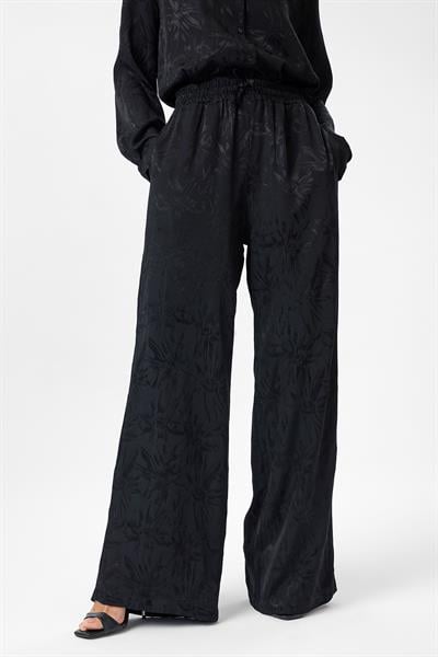 Desenli Saten Pantolon