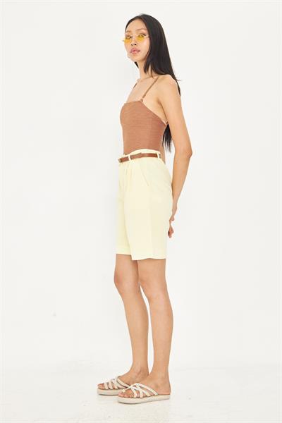 Kemerli Bermuda Şort