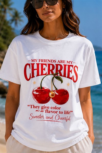 Cherries Baskılı Tişört