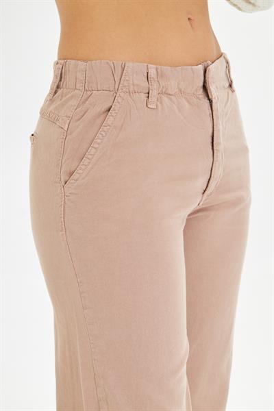 Elastik Bel Bol Paça Soft Pantolon - Mocha