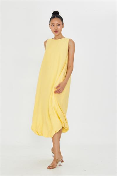 Sıfır Kol Balon Etekli Elbise