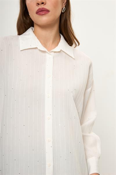 Çizgili Pullu Gömlek