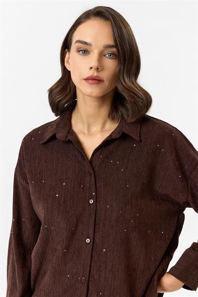 Çizgili Pullu Gömlek