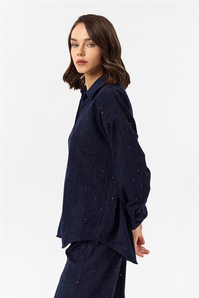 Çizgili Pullu Gömlek