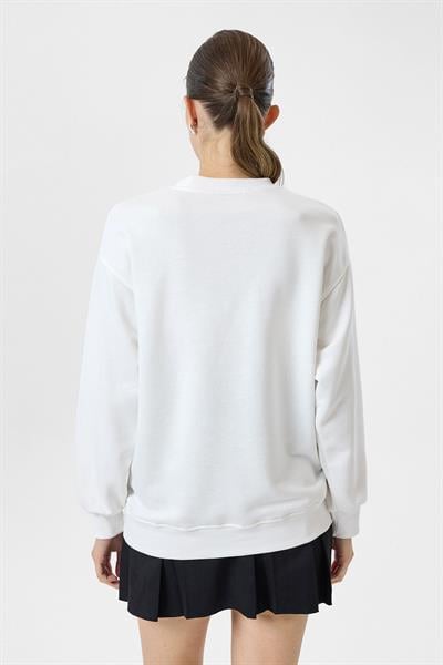 Yaprak Nakışlı Sweatshirt