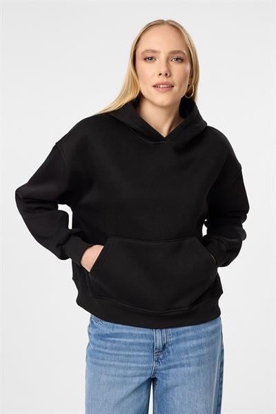 Kapüşonlu Crop Sweatshirt
