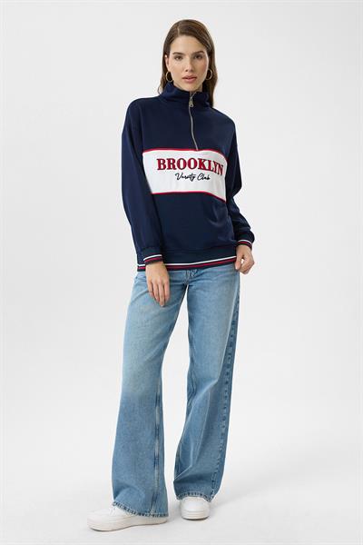 Brooklyn Baskılı Sweatshirt