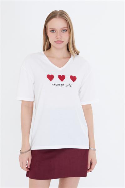 Forever Love Baskılı T-Shirt