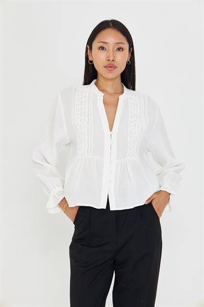 Hakim Yaka Dantelli Gömlek